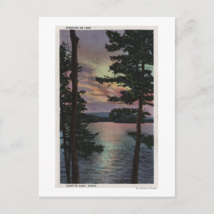 Payette Lake, ID - Evintide on Lake Scene Postcard