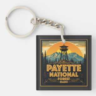 Payette National Forest Idaho Key Ring