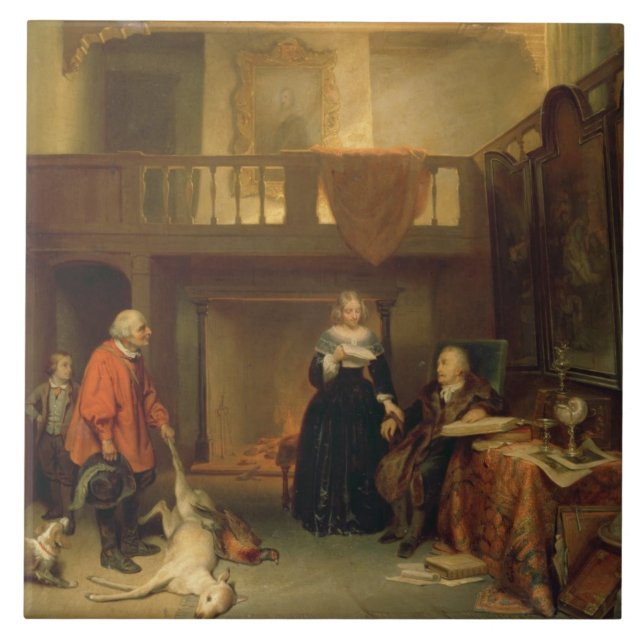 Paying the Tithe (oil on panel) Tile (Front)