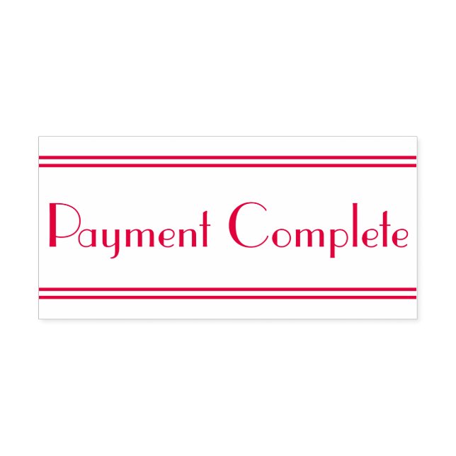 "Payment Complete" Rubber Stamp (Design)