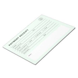 Payment Receipt Business Logo Notepad