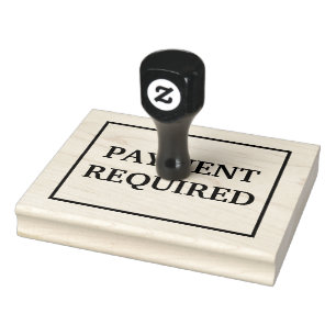 Payment required rubber stamp