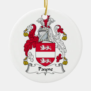 Payne Family Crest Ceramic Tree Decoration