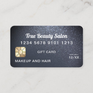Payne Grey Glitter Credit Card Gift Certificate