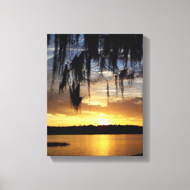 Paynes Prairie Florida Sunset Canvas Print (Front)