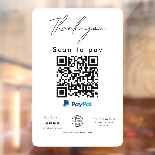 Paypal QR Code Logo Scan to Pay Thank you (Sheet 2)