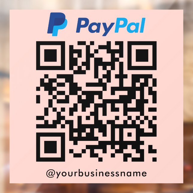 Paypal QR Code Payment Scan to Pay Blush Pink (Sheet 2)