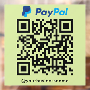 Paypal QR Code Payment Scan to Pay Lime Green