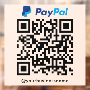 Paypal QR Code Payment Scan to Pay Soft Peach