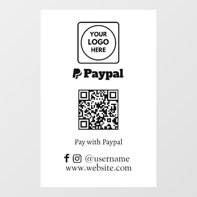 PayPal QR Payment | Scan to Pay Business Display (Sheet)