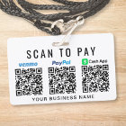 Paypal Venmo CashApp QR Code Scan to Pay