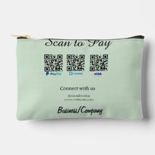 paypal venmo visa card scan to pay QR social media Accessory Pouch