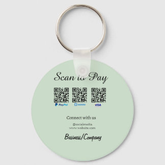paypal venmo visa card scan to pay QR social media Key Ring