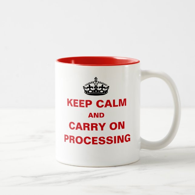Payroll Keep Calm Pay Day Processing Funny Office Two-Tone Coffee Mug (Right)