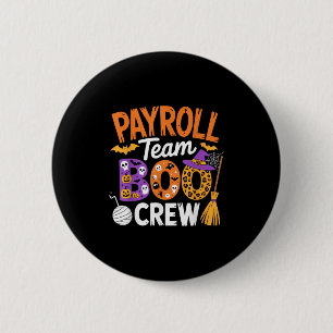 Payroll Team Boo Crew Halloween Matching Soky Outf 6 Cm Round Badge