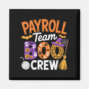 Payroll Team Boo Crew Halloween Matching Soky Outf Magnet