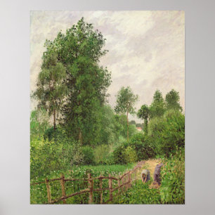 Paysage, temps gris a Eragny Poster