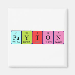 Payton periodic table name magnet