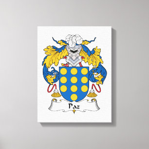 Paz Family Crest Canvas Print