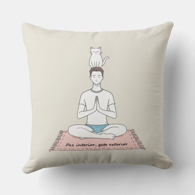 Paz Interior, Gato Exterior Cushion (Back)