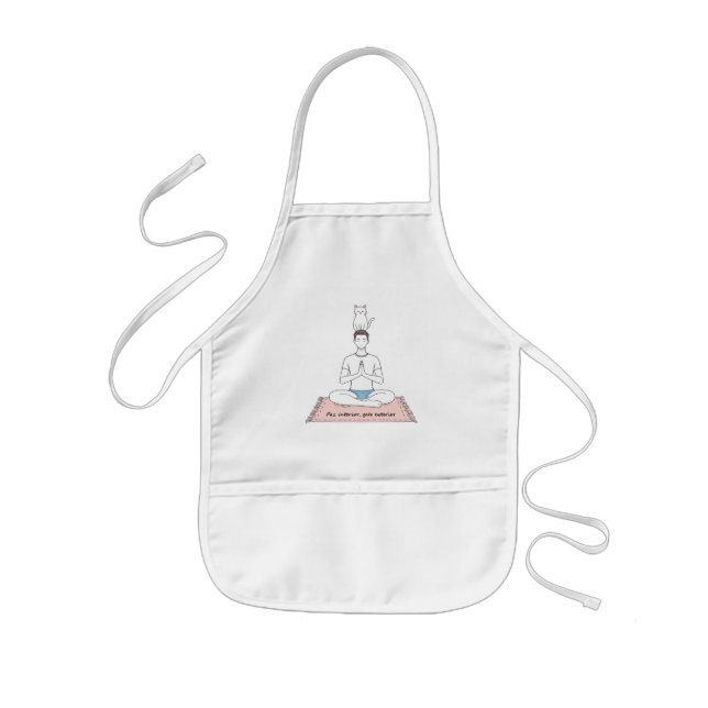 Paz Interior, Gato Exterior Kids Apron (Front)