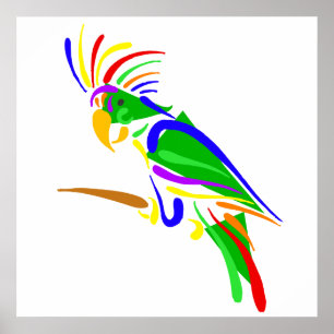 Pazzie Parrot Poster
