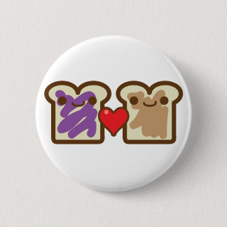 pb and j 6 cm round badge