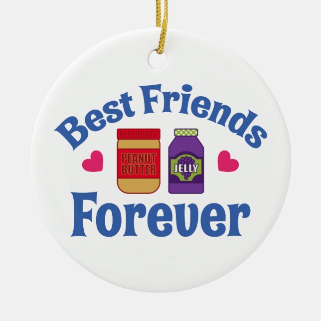 PB&J BFF CERAMIC TREE DECORATION (Front)