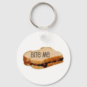 PB&J "BITE ME" SANDWICH PRINT KEY RING