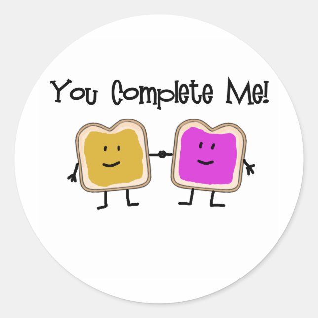 PB & J CLASSIC ROUND STICKER (Front)
