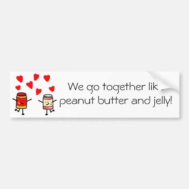 "PB&J Love" Bumper Sticker (Front)