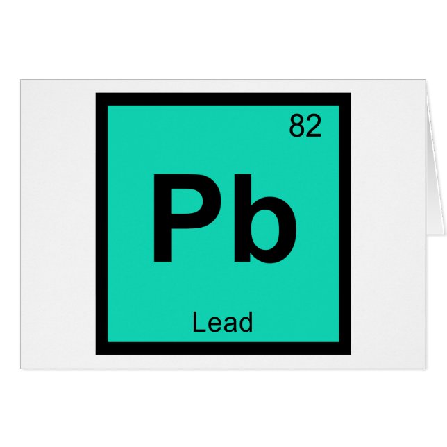 Pb - Lead Chemistry Periodic Table Symbol Element (Front Horizontal)
