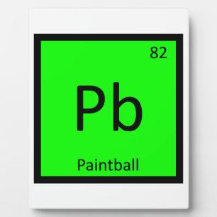Pb - Paintball Sports Chemistry Periodic Table Plaque