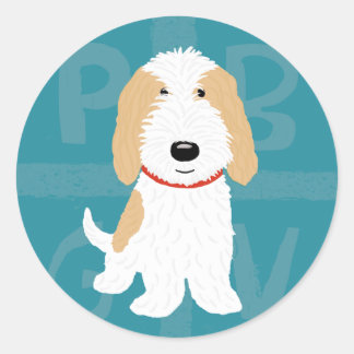 PBGV Cute Cartoon Classic Round Sticker