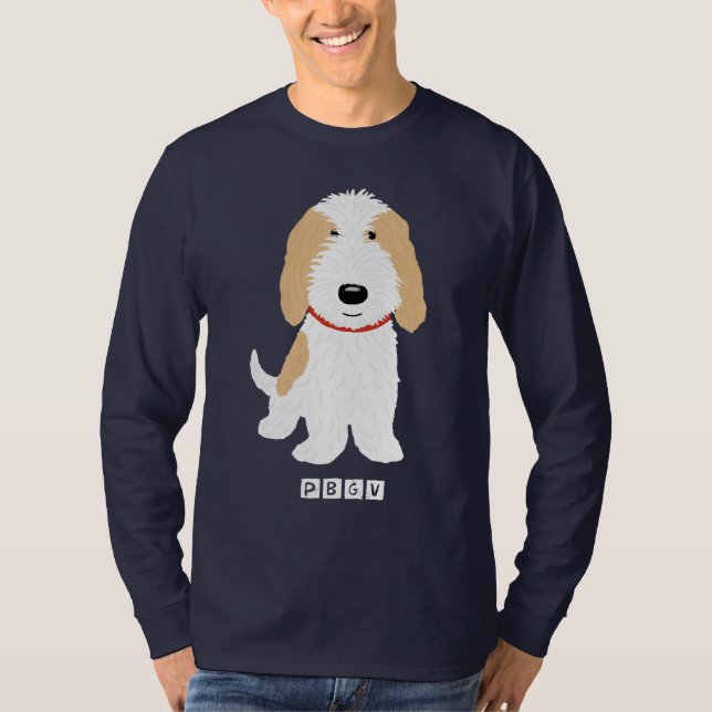 PBGV Cute Cartoon Orange & White Dog T-Shirt (Front)
