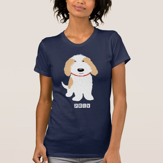 PBGV Cute Cartoon Orange & White Dog T-Shirt (Front)