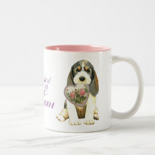PBGV Heart Mum Two-Tone Coffee Mug