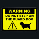 PBGV Humourous Guard Dog Warning Magnet<br><div class="desc"></div>