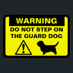 PBGV Humourous Guard Dog Warning Magnet<br><div class="desc"></div>