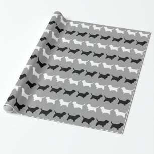 PBGV Silhouettes Pattern Wrapping Paper