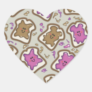 PBJ Sandwich Heart Sticker