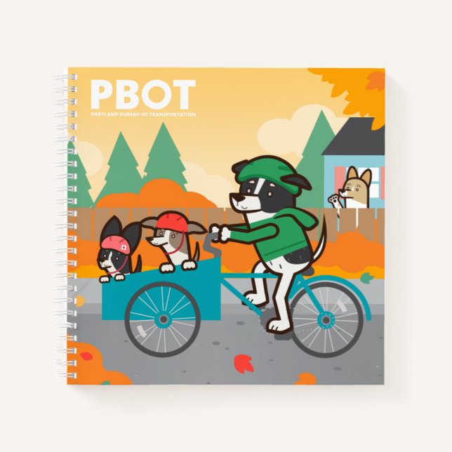 PBOT Dogs of Fall notebook (Front)