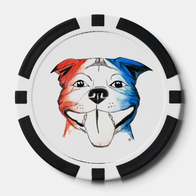 PBR Pit Bull Poker Chip Set (Front)