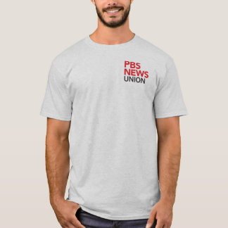 PBS NewsHour Union T shirt logo on side no tagline