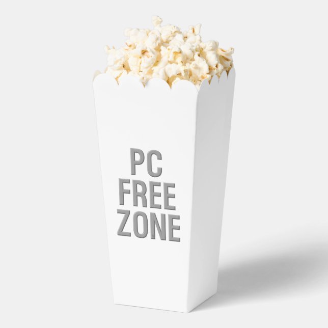 PC Free Zone white popcorn boxes (Popped)