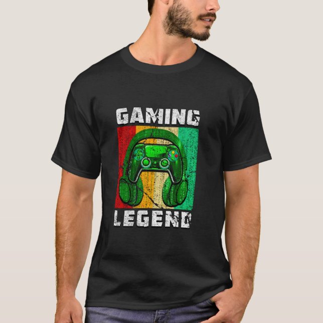 PC Gaming Legend Gift Son Brother Video Games Teen T-Shirt (Front)