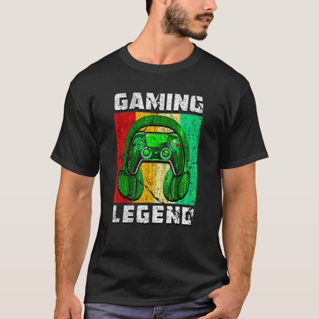 Pc Gaming Legend  Son Brother Video Games Teen Gam T-Shirt (Front)