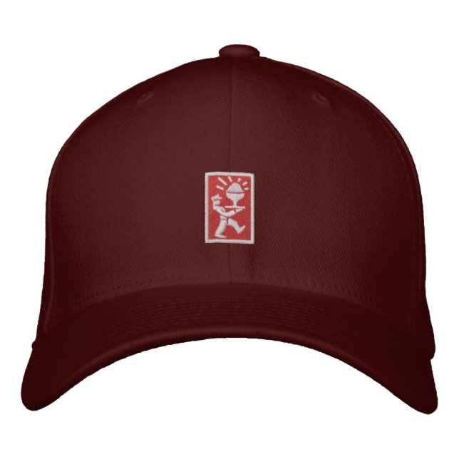 PC Ice Cream Man Logo (drk red/crm) Embroidered Hat (Front)