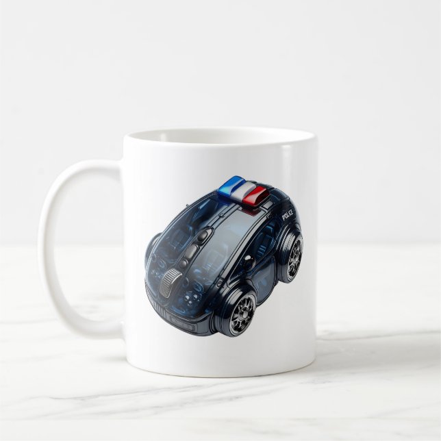 PC Mouse–Car: Police Vehicle Coffee Mug (Left)