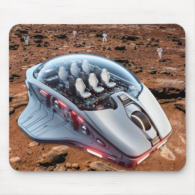 PC Mouse–Spacecraft: Scroll on Mars – Mission 01. Mouse Pad (Front)